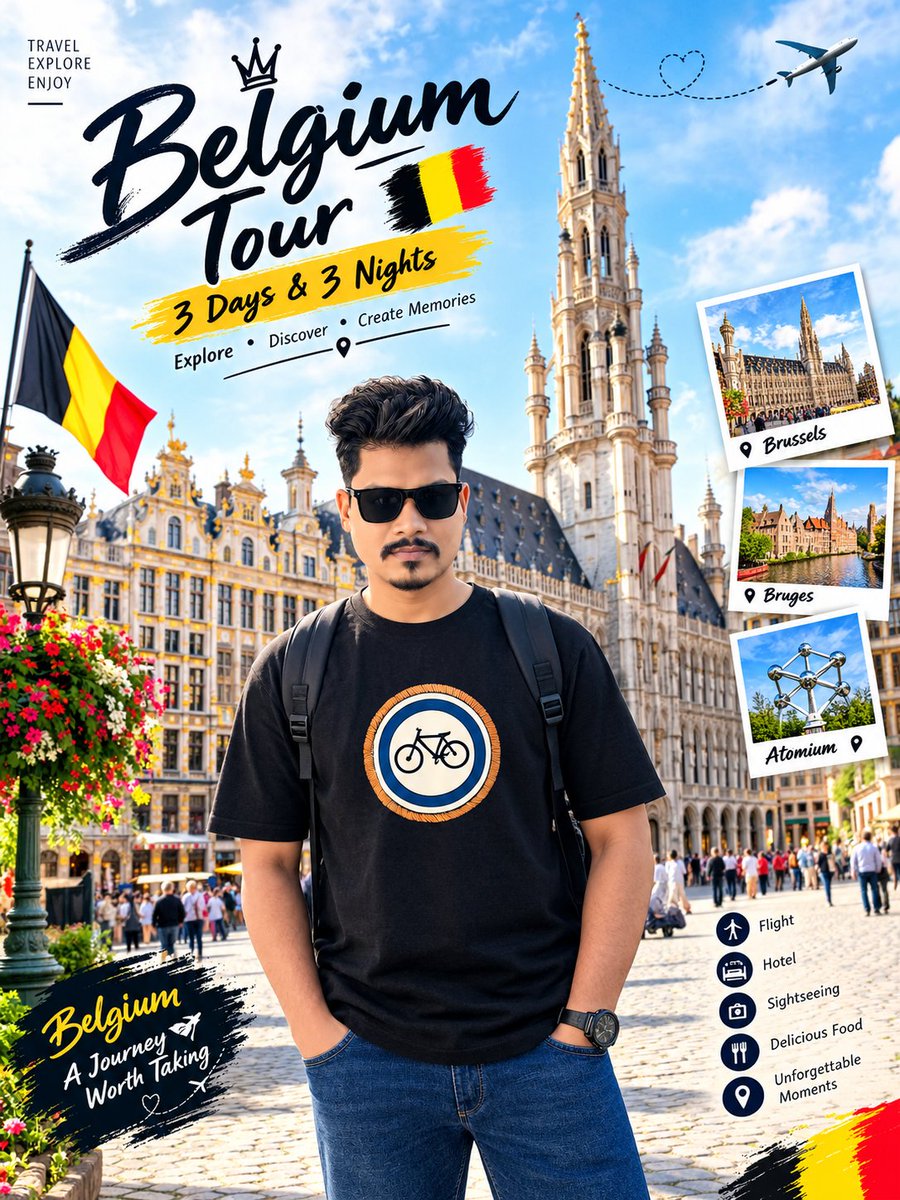 SubasTiggasST's tweet photo. 🌍 Exploring the beautiful streets, historic places, delicious food, and amazing views of Belgium! 😍📸
🗓️ 3 Days &amp; 3 Nights of unforgettable memories ❤️✨
#BelgiumTour 🇧🇪 #BelgiumTravel ✈️ #3Days3Nights 🗓️ #TravelDiaries 📖 #EuropeTravel 🌍 #TravelVibes ✨ #ExploreBelgium 🏰 https://t.co/cpmkKuJohh