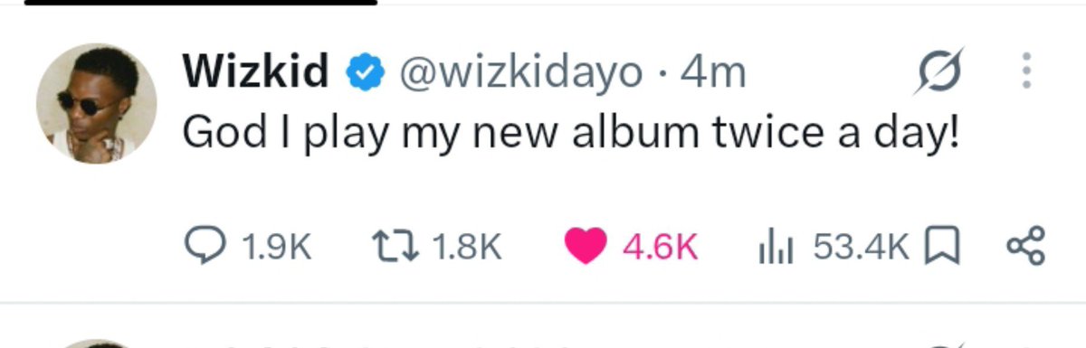 Dark_MeridianX's tweet photo. @wizkidayo See engagement 
4 minutes 😭🔥🔥🔥 https://t.co/vnKkCVBJmy