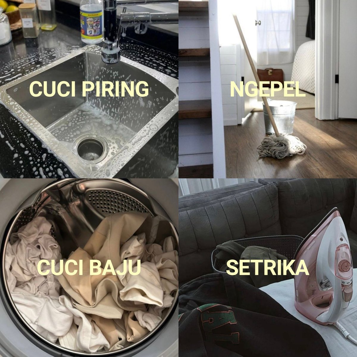 Ofkazee's tweet photo. menurut kalian, pekerjaan rumah yang paling males dilakuin apa guys? https://t.co/iIQrJzs0ba