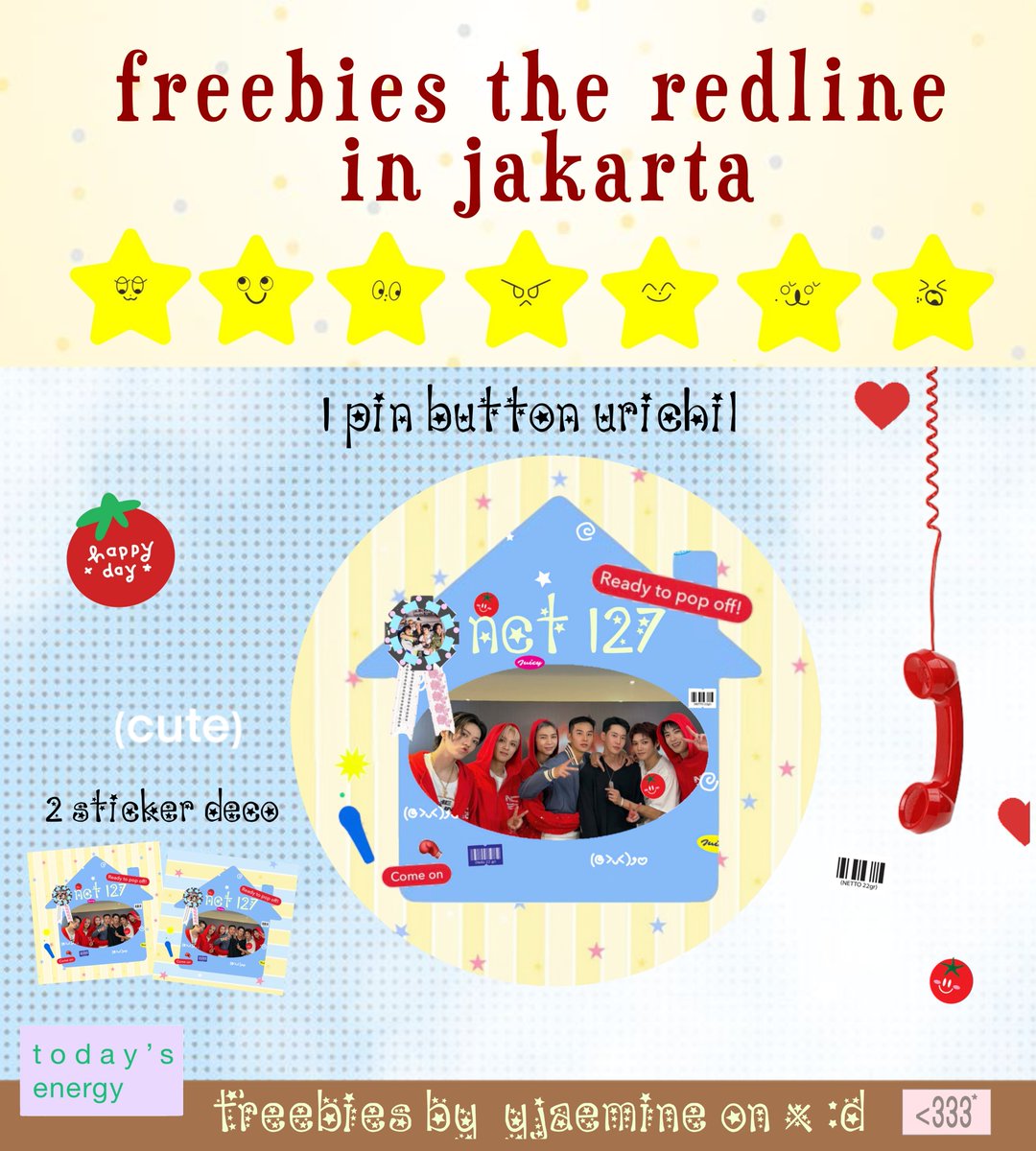 yjaemine's tweet photo. 𐔌 . ⋮ freebies the redline in jakarta .ᐟ ֹ ₊ ꒱
                  ⋆ by @yjaemine

꒰📍 indonesia arena ꒱ 
꒰ 📅 3 okt 2026 ꒱ 

⋆ say “hi vell” 
⋆ rt &amp; like are appreciated!
⋆ tag me if u get this freebies

🏷️ #NCT127 #THE_REDLINE_JAKARTA 
#NCT127_5TH_NEOCITY_THE_REDLINE https://t.co/vqstdq96wA