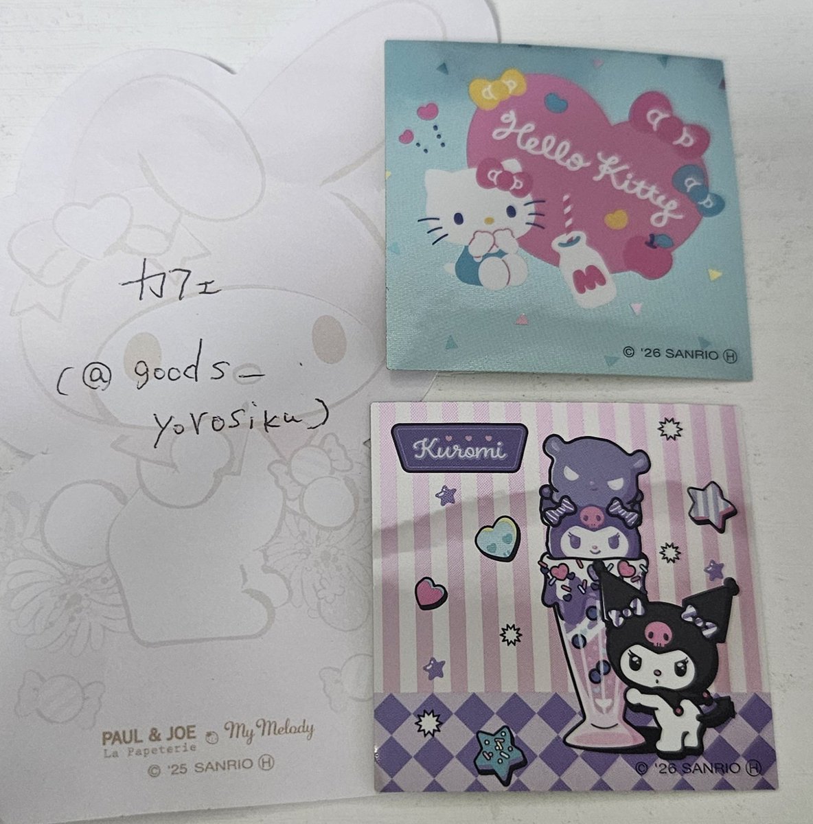 goods_yorosiku's tweet photo. 【交換】サンリオ
第一パン ステッカー シール

譲︰クロミ、ハローキティ

求︰2枚目 ポムポムプリン

※郵送での交換 https://t.co/MoEGr4HDaE