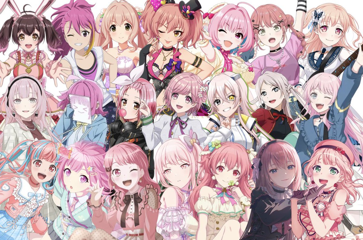 amiaribbon's tweet photo. I love you pink haired idol rhythm game girls https://t.co/XMZbSYBq6n