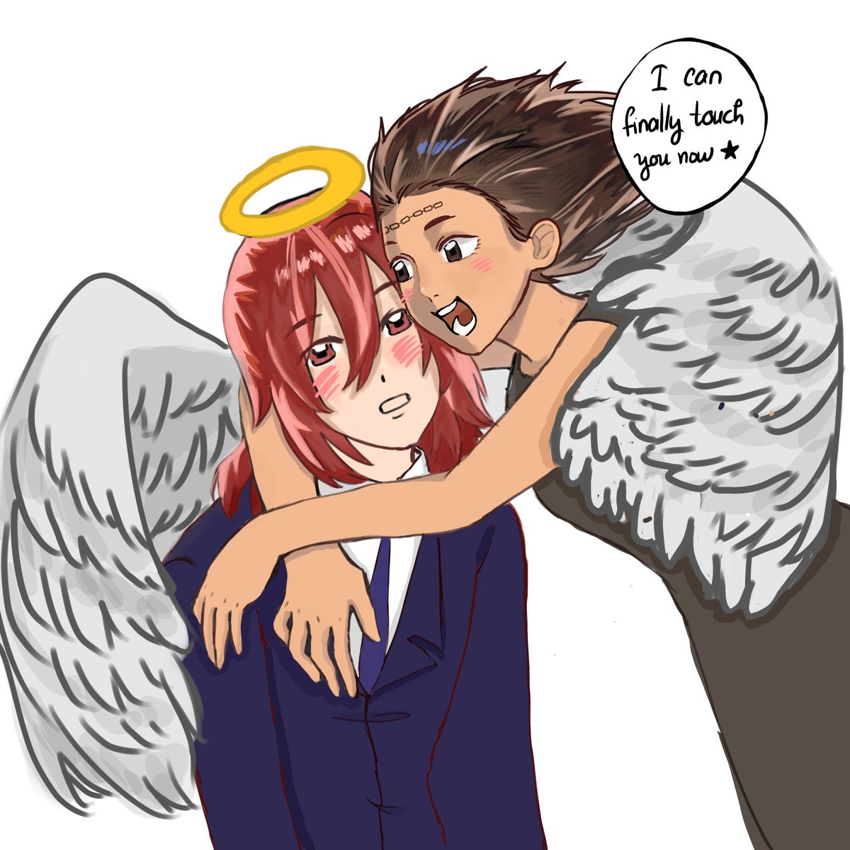Himenosimp_5678's tweet photo. today is not akihime but this lovely couple, imma call them #AngelBaby https://t.co/RN4SVRCVRV