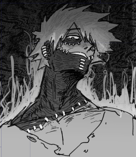 LUOIAE's tweet photo. really quick dabi doodle https://t.co/DN2DOFjCqE