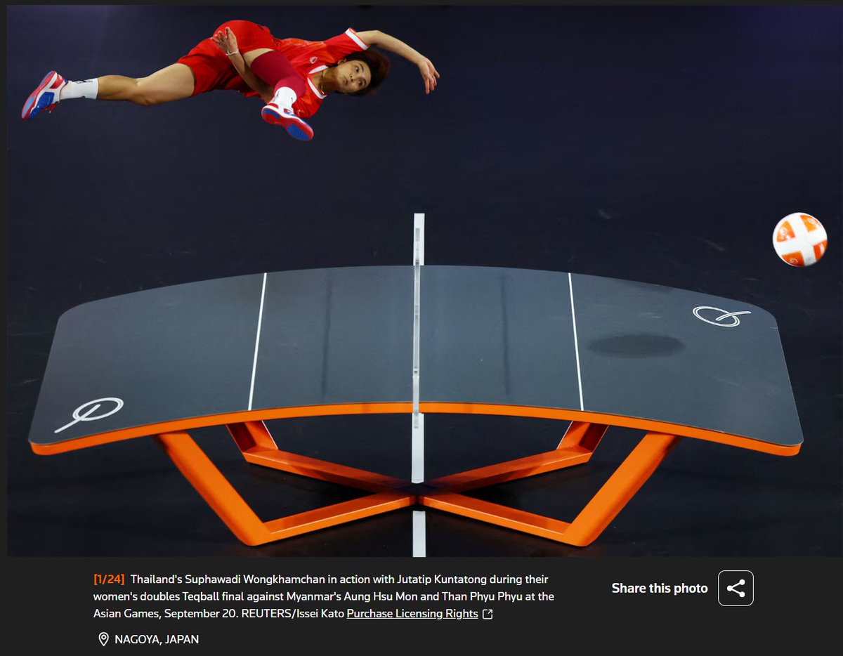 IKlaibaan's tweet photo. Reuters ถ่ายรูปสวยจริง
ภาพนักกีฬาเทคบอลไทยเป็นหนึ่งในภาพที่ดีที่สุดที่ Reuters คัดมาในเอเชียนส์เกมส์รอบนี้
https://t.co/IO7KzbgrgR https://t.co/7aRoGB3u2P