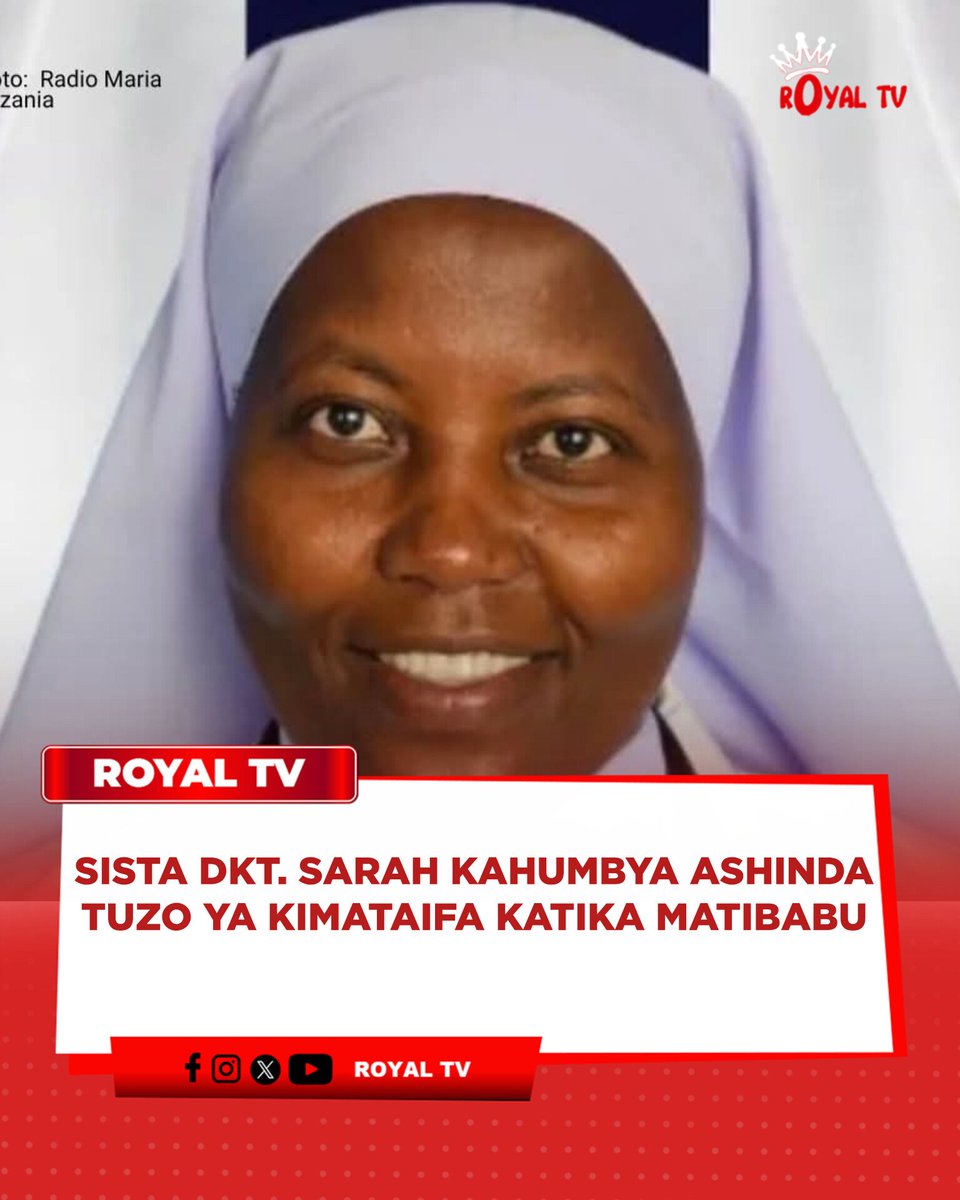 royalmediatz's tweet photo. Daktari Bingwa na Dada wa Kitawa, Sr. Dkt. Sarah Kahumbya Deogratius, ambaye ni Mkurugenzi wa Hospitali ya Kardinali Rugambwa, Tanzania, ametangazwa kuwa mshindi wa Tuzo ya Else Kröner Fresenius ya Ushirikiano wa Maendeleo katika Tiba kwa mwaka 2026.

Tuzo hiyo imetolewa kwa kutambua mchango wake katika kuimarisha utambuzi na huduma za kifafa kwa watoto wenye ulemavu nchini Tanzania.

Tuzo hiyo inayotolewa kila mwaka na Taasisi ya Else Kröner- Fresenius-Stiftung (EKFS), inalenga kutambua watu na miradi yenye mchango mkubwa katika kuboresha huduma za afya katika nchi zenye rasilimali chache.

Kwa mwaka 2026, tuzo hiyo imejikita katika huduma kwa watu wenye ulemavu na ina zawadi ya Euro 250,000, sawa na takribani dola za Marekani 286,975.

Taasisi hiyo imemtangaza Sr. Dkt. Deogratius kuwa mshindi wa mwaka huu kupitia mradi unaolenga “Kuimarisha Utambuzi na Huduma za Kifafa kwa Watoto wenye Ulemavu nchini Tanzania”, baada ya kupendekezwa na Evangelisches Krankenhaus Alsterdorf (EKA), taasisi ya afya kutoka Ujerumani.

Sr. Dkt. Deogratius ni Mtanzania, Dada wa Kitawa wa Shirika la Masista wa Mtakatifu Theresia wa Mtoto Yesu la Jimbo Katoliki la Bukoba, daktari wa tiba na mtaalamu wa afya ya jamii, ambaye ameunganisha wito wake wa kitawa na taaluma ya udaktari pamoja na uongozi katika sekta ya afya.

Ana Shahada ya Udaktari na amefanya masomo ya uzamili katika afya ya jamii na tiba ya magonjwa ya ndani. Pia amesajiliwa na Baraza la Madaktari Tanganyika.

Tangu alipoteuliwa kuwa Mkurugenzi wa Tiba wa Hospitali ya Kardinali Rugambwa jijini Dar es Salaam mwaka 2016, Sr. Dkt. Deogratius amehusika katika kuimarisha utoaji wa huduma za afya katika hospitali hiyo, ikiwemo kuboresha huduma za uchunguzi, uendeshaji wa famasia na huduma za tiba za kibingwa.

Chini ya uongozi wake, hospitali hiyo imeendelea kujenga uwezo wa kutoa huduma kama kituo cha rufaa cha kikanda, huku kazi yake ikipanuka pia katika kuwahudumia watu wenye ulemavu, hususan watoto na watu wazima wanaoishi na kifafa.

Ushirikiano kati ya Hospitali ya Kardinali Rugambwa na Evangelisches Krankenhaus Alsterdorf ya Hamburg, Ujeruman