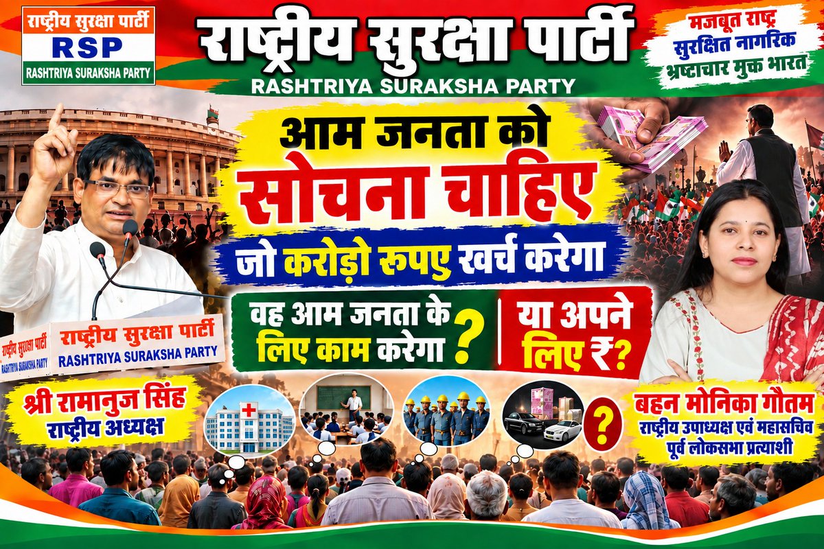 RSPIndiaHQ's tweet photo. आम जनता के लिए खर्च बनाम निजी खर्च: जनप्रतिनिधियों की जवाबदेही पर सवाल
https://t.co/WoWZApPIfl
#RashtriyaSurakshaParty #RSP #PublicAccountability #PoliticalAccountability #PublicSpending #GovernmentSpending #IndianPolitics https://t.co/uN4RemZ7ld