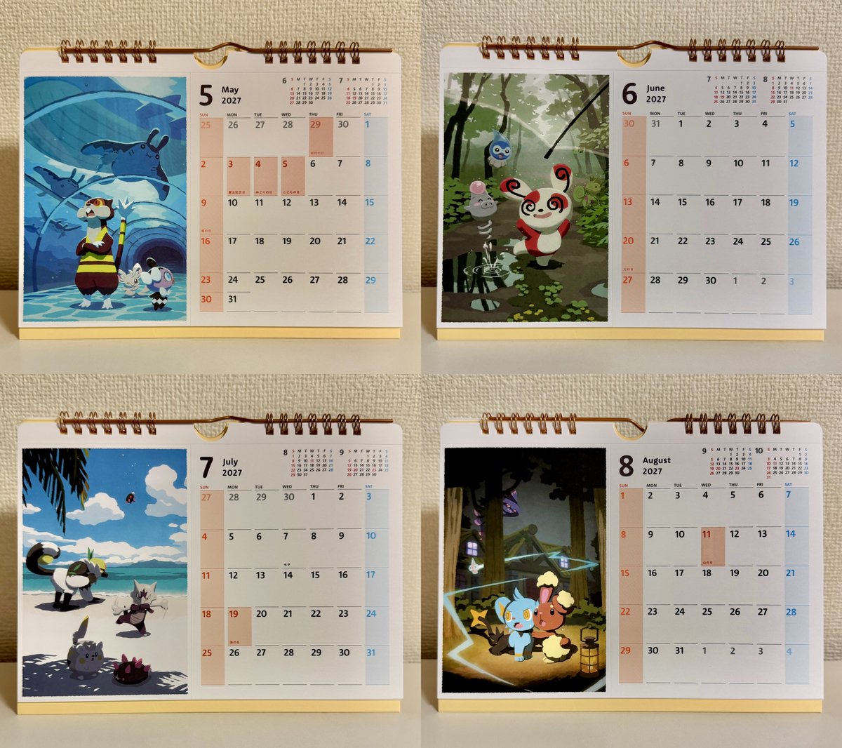 pikachu_pcn's tweet photo. 【ネタバレ】

カレンダー各月のポケモンイラストです

ポストカードになるカレンダー 2027
Seasonal Situations https://t.co/S0l7wyWL8E