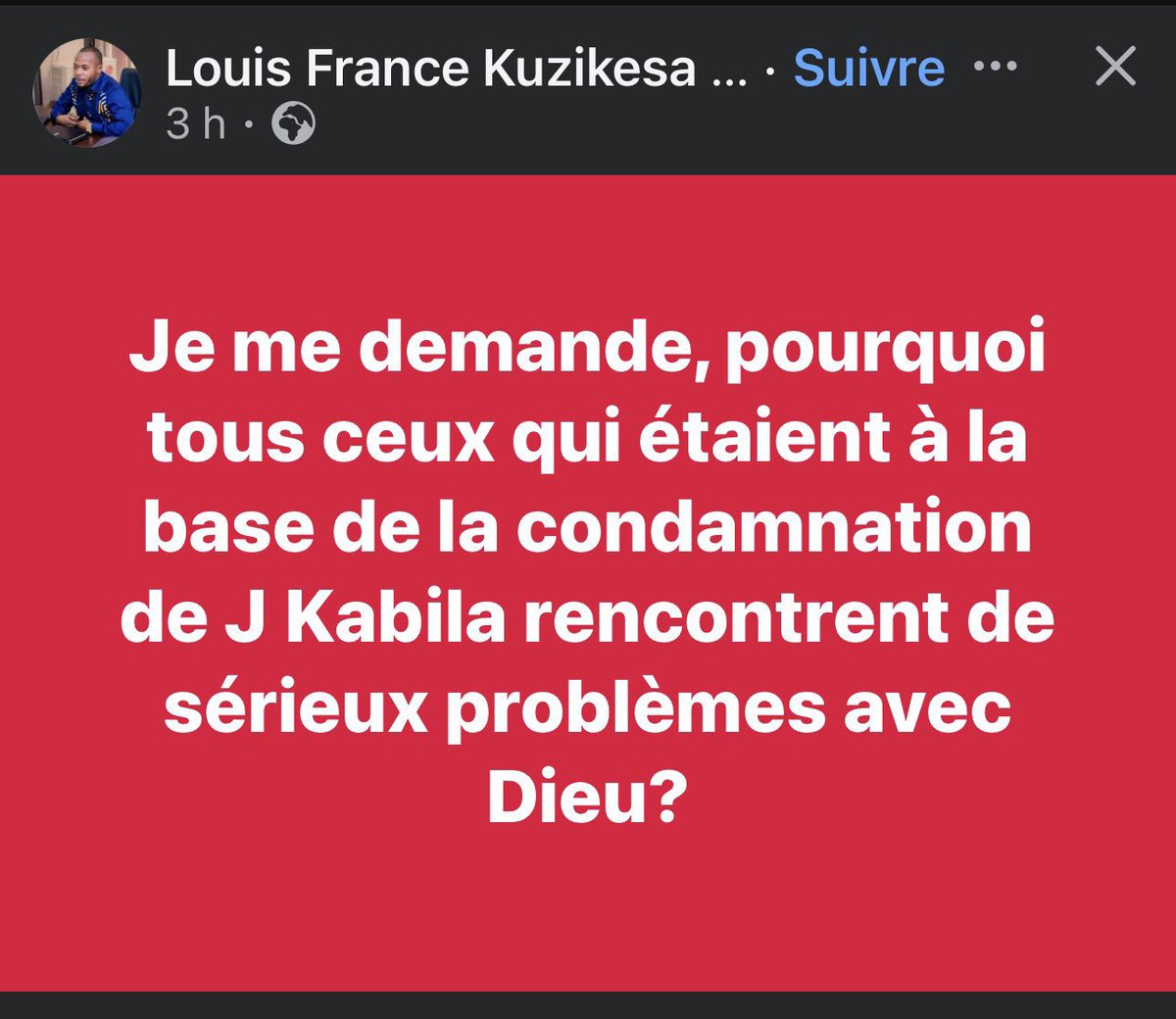 Aigle603482822's tweet photo. C'est lui qui se présente comme candidat président de la République ? N'est ce pas ? Je crois la justice militaire faira son travail. 

Aux récidiviste,  ne venez pas nous parler du n'importe lors que cet individu de très mauvaise qualité sera arrêté.  @FARDC_officiel https://t.co/wwI1Y1jV7t