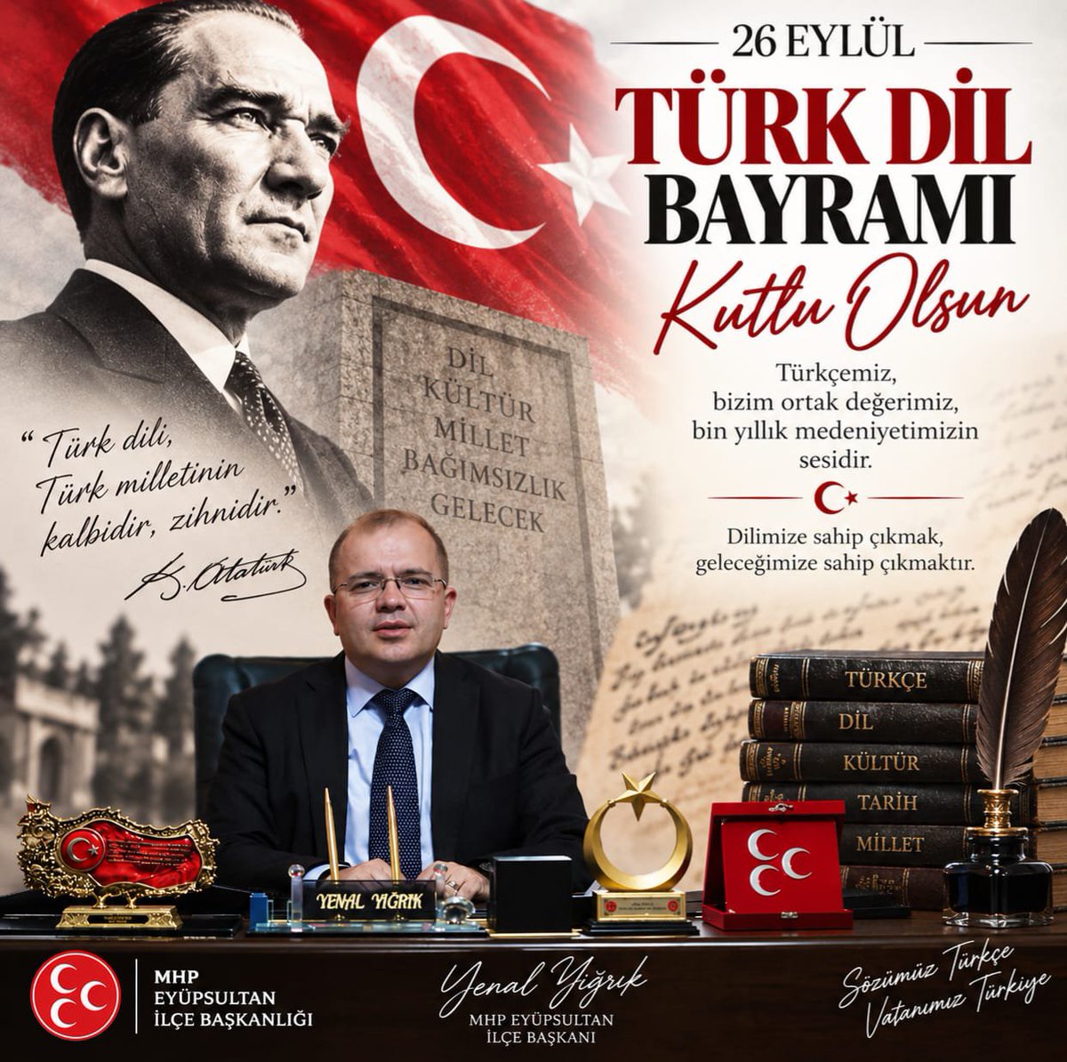 MHPEYUPSULTAN's tweet photo. 26 Eylül #TürkDilBayramı Kutlu Olsun https://t.co/Z8xrNoUlZP