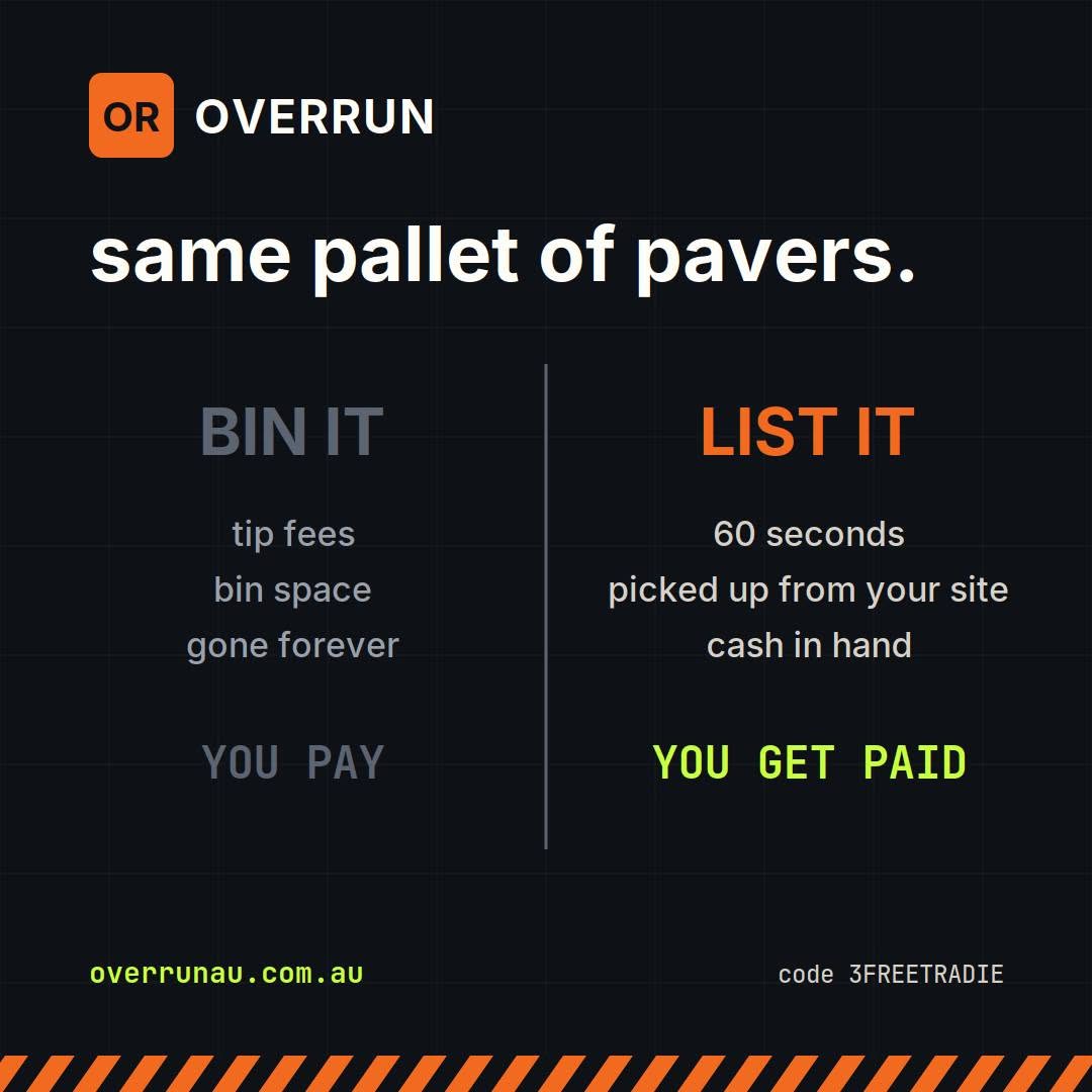 Overrunau's tweet photo. Message, deal, and get paid.
Members on a Tradie or Crew plan message each other directly - no middleman, no platform holding your money, no waiting for funds to clear.
Agree on the price, sort out pickup or delivery through the chat, and confirm your payment method. https://t.co/FeLIgeNBXd