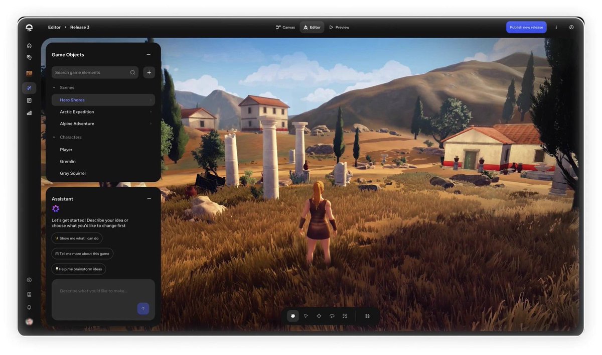 Maslovuef's tweet photo. 🎮 Meta wants to turn a single prompt into a playable game.

With Horizon Create and Horizon Studio, AI can generate 2D and 3D worlds, gameplay systems, art, difficulty — even multiplayer features.

No massive dev team. No years of coding. Just describe the game you want and start building. 🤖

Game development is about to change.

Follow me @Maslovuef