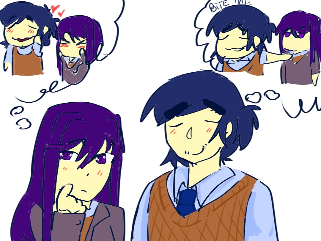 shitibeetle's tweet photo. Bite me hard yuri #yuriddlc #ddlc #selfship https://t.co/z0dYAxby0o