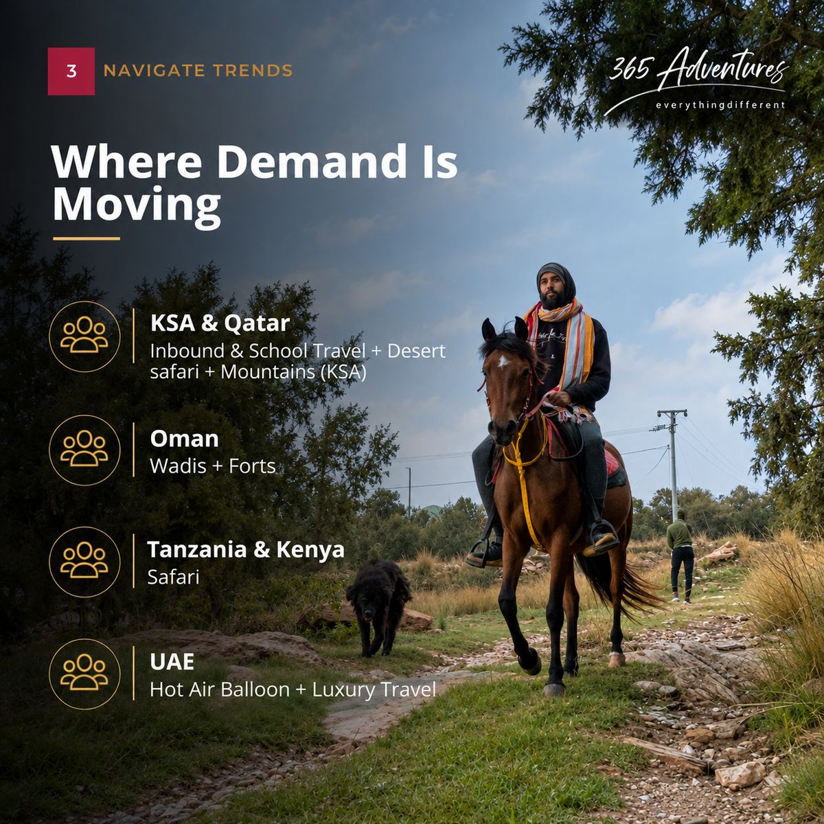 365adventures_'s tweet photo. GCC winter selling season is coming. 🌍
Qatar F1. AlUla. Dubai. Oman. Desert season. Multi-country trips.
Travel agents & B2B partners: send us your brief and get a client-ready GCC itinerary in under 24 hours.
#GCCTravel #B2BTravel #365Adventures https://t.co/mdghCIjEKe