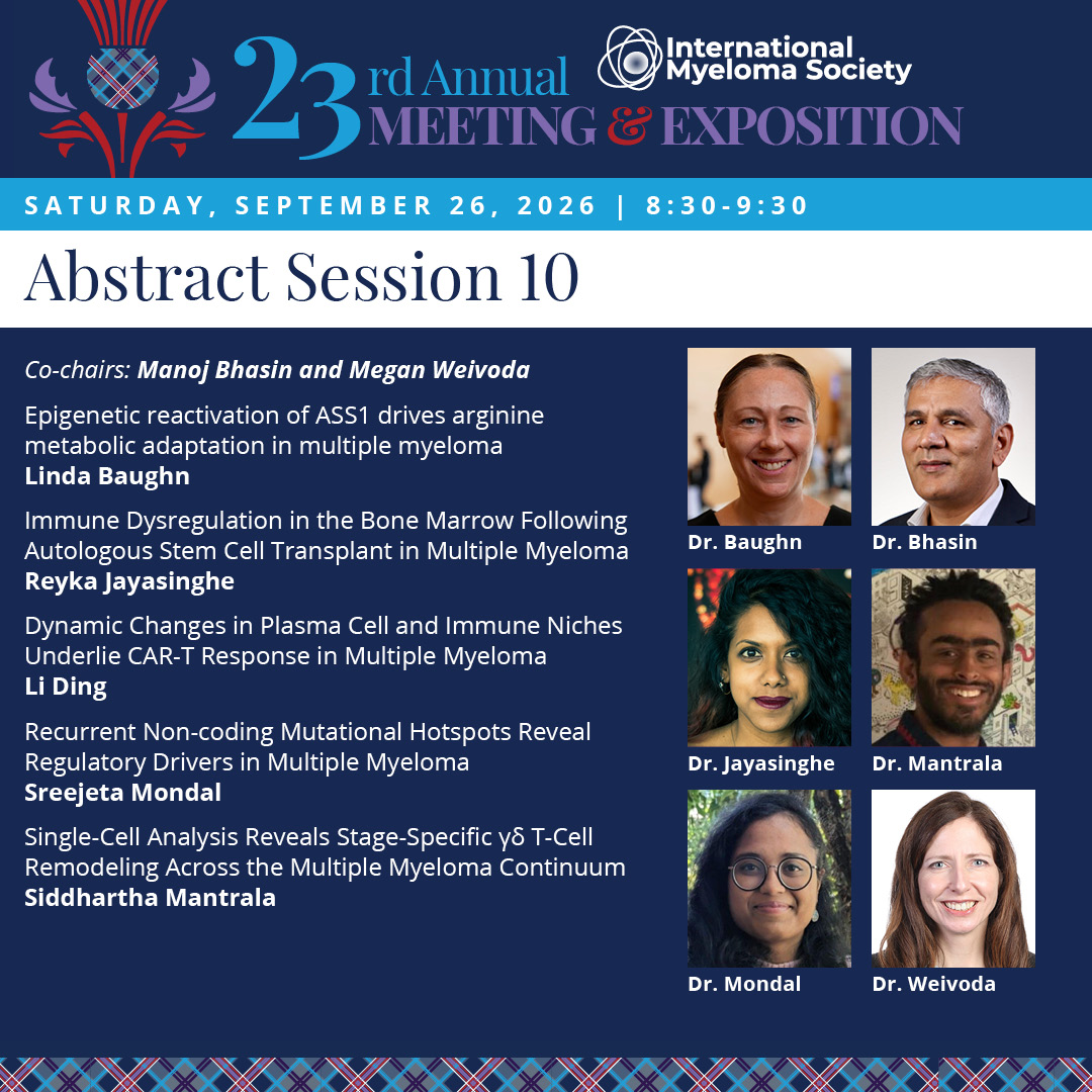 Myeloma Society (@Myeloma_Society) — #IMS26 — conference slide