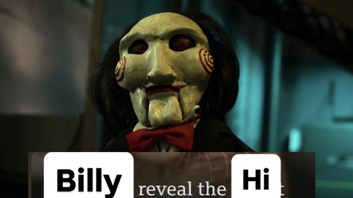sawfacts's tweet photo. Billy reveals the Hi https://t.co/QfVgYdrN1e