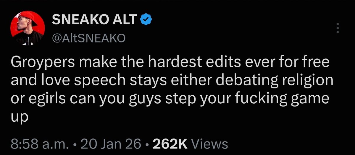 bannedbugen's tweet photo. The reason Groypers make great clippers and editors is because Nick cultivates a higher IQ audience (Whites), while Sneako attracts low-IQ brown clowns. https://t.co/Sym5lrnB1n
