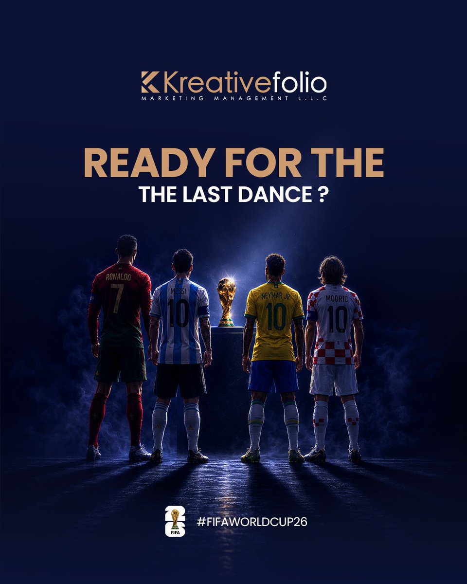 addisonsmitha5b's tweet photo. Every legend has one final World Cup. Every brand has one defining moment. We create campaigns people remember long after the final whistle. Contact us today for a free consultation. Mobile: +971 (0) 50 569 0331 https://t.co/hbQ6782V48