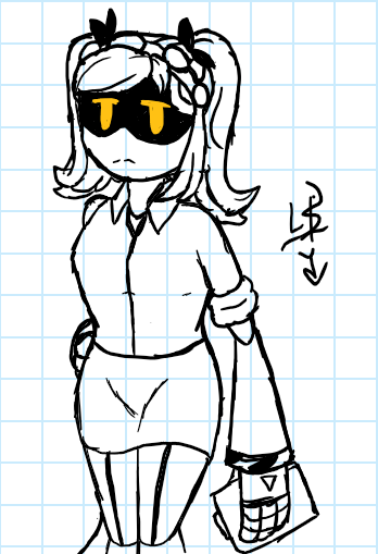 LB_Clockwork's tweet photo. no one asked or care for J art but boom J doodle bc my hands are fricked up for some reason so to get the jitters out here's a ugly art of this poor person #murderdrones #serialdesignationj #sdj #murderdronesart https://t.co/l791sVL9UO