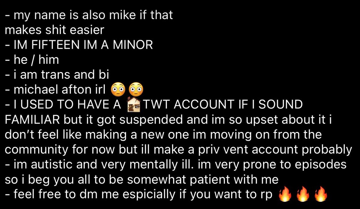 everyonegtfo's tweet photo. about the admin 

ALSO I DONT REALLY HAVE DNI just don’t be weird about the character i guess and don’t be a nazi or a pediphile and we’re ok 😁 in most cases tho i just get annoyed and block freely https://t.co/QrblLApBJ8