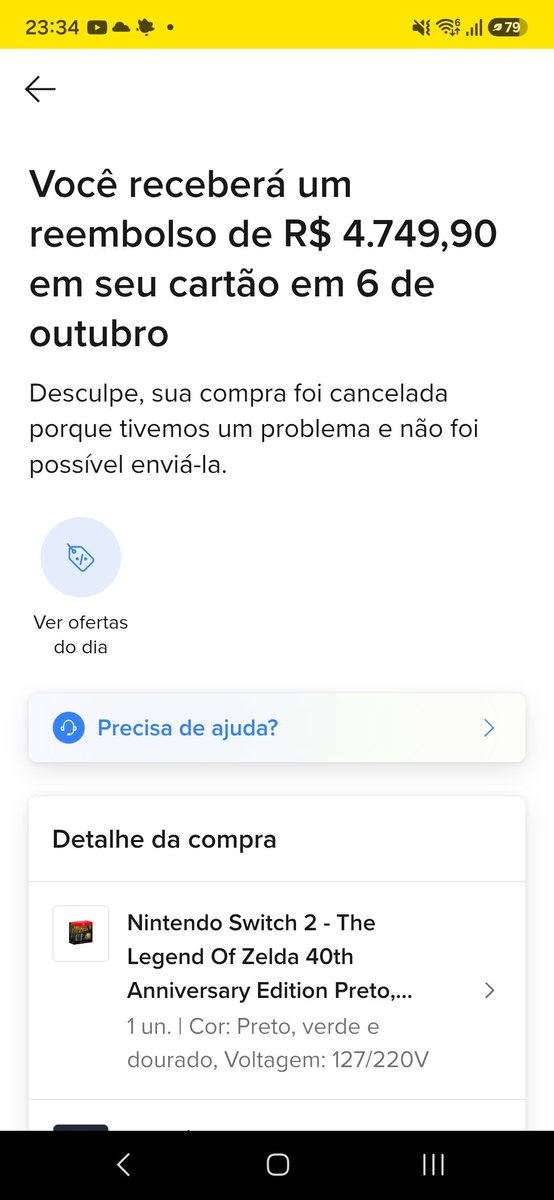 rafaelpwerneck's tweet photo. @danielreen @amazonbrasil @MercadoLivre Tive a infelicidade de ser contemplado com mais essa palhaçada do Mercado Livre. Tô revoltado! Espero que, de alguma forma, revertam o estrago que fizeram. Acabaram com meu final de semana. https://t.co/ow1Pe1RVo1