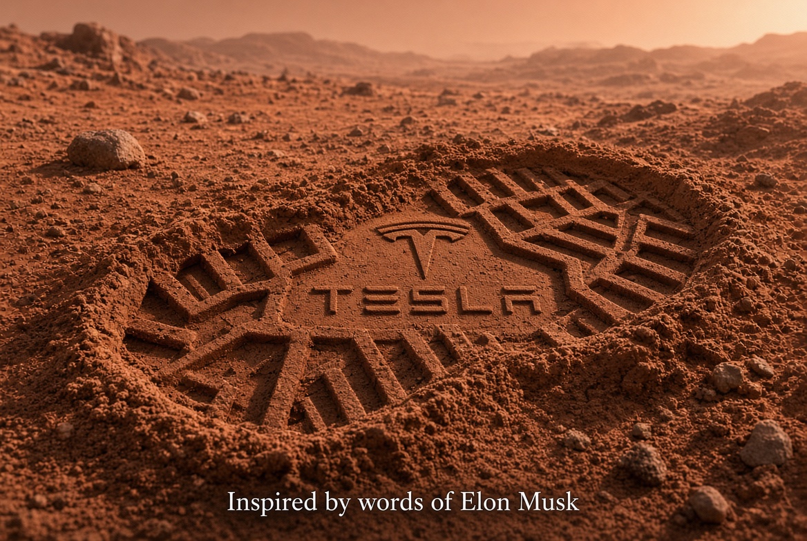 Redplanetlife's tweet photo. #Tesla #Optimus #SpaceX #Mars #ElonMusk #Starship

The first foot print on Mars may not belong to an astronaut.

Elon Musk has said the first Starship missions to Mars are meant to carry Tesla Optimus robots, not people — machines sent ahead to build power, habitats, and the basic infrastructure that would make a later human landing possible. In his words, those ships would be “carrying Optimus,” and “Mars is a planet purely of robots (for now).”