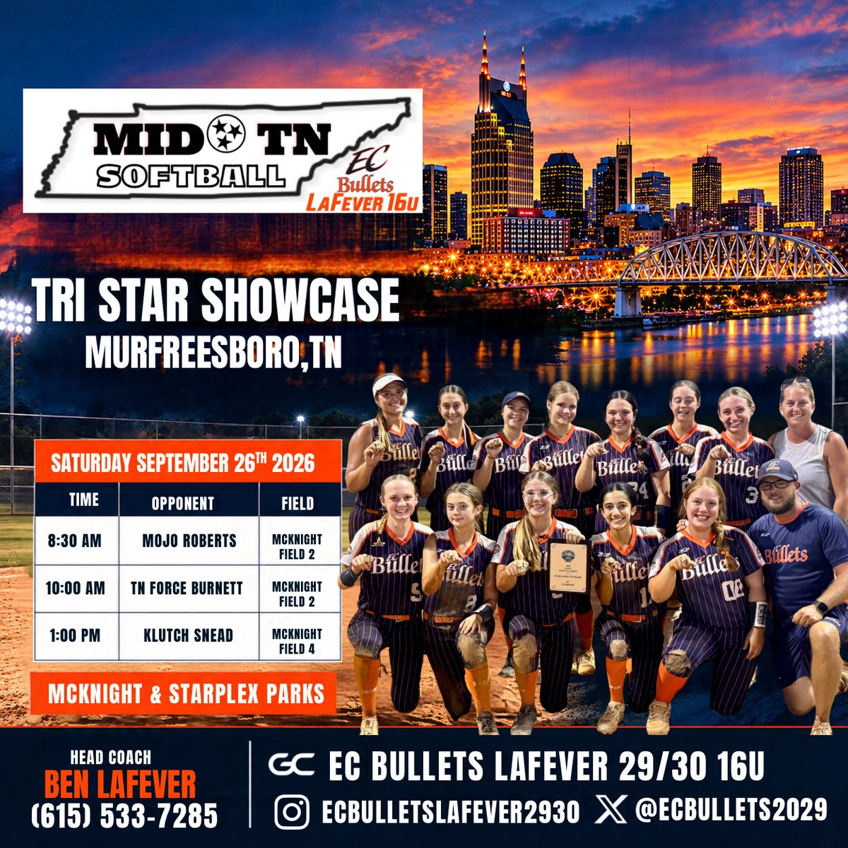 ECBullets2029's tweet photo. Our girls are ready to take the field this weekend at the Mid TN Tri Star Showcase in Murfreesboro, TN!

We’re excited for our athletes to compete, learn, and have the opportunity to be coached by college coaches while receiving valuable feedback along the way. Every rep, every inning, and every opportunity is another step forward.

@TNUsoftball @CUPhoenixSB @KingU_Softball @MotlowSoftball @LeeUSoftball @UUAthleticsSB @PSCCSoftball