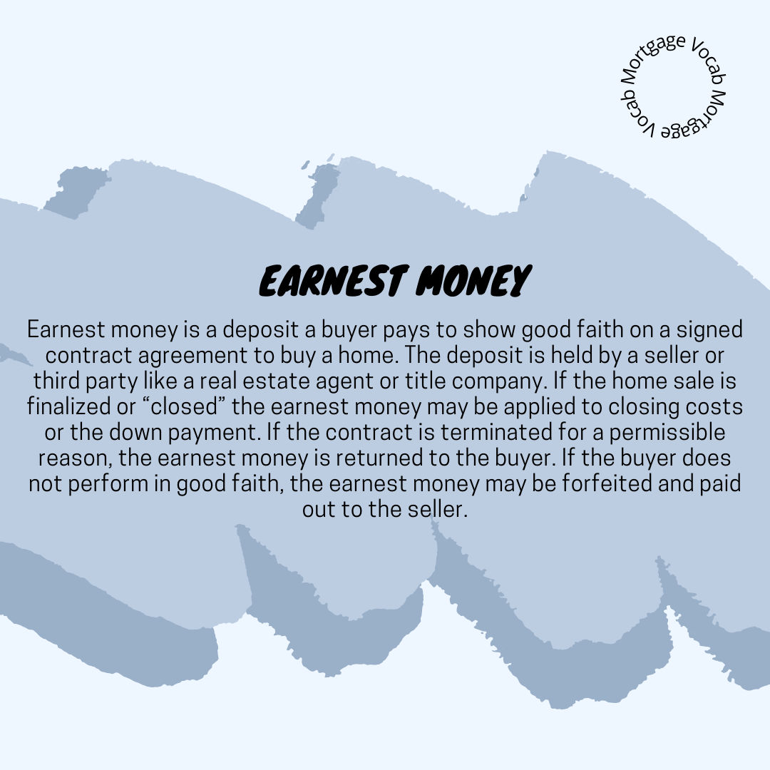 williamclarkhmx's tweet photo. Mortgage Term of the Day

Earnest money is a good-faith deposit made when submitting a home offer. It shows the seller you’re serious. If the deal closes, it’s applied to closing costs or the down payment. If it falls through outside the contract https://t.co/CF1cC51vMx