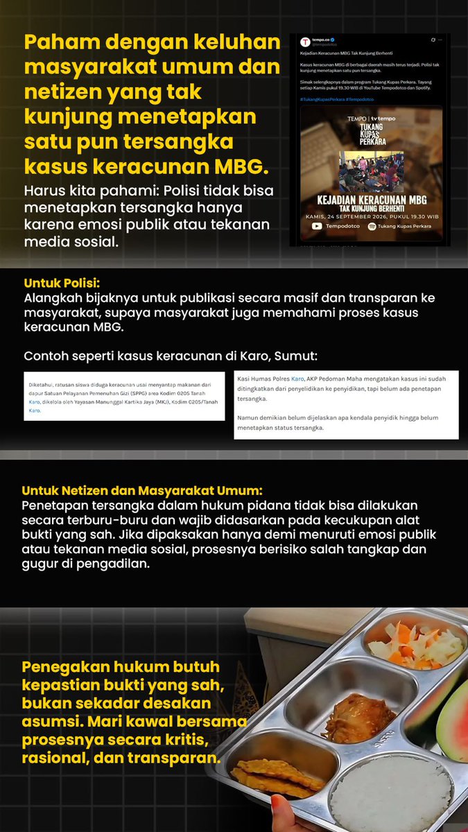 ZalfaOlina3's tweet photo. Apresiasi dedikasi polri yang berhati-hati usut kasus mbg demi keadilan

#MBG #Polri #FYP #PolriUntukMasyarakat https://t.co/p4AbRKrJBQ