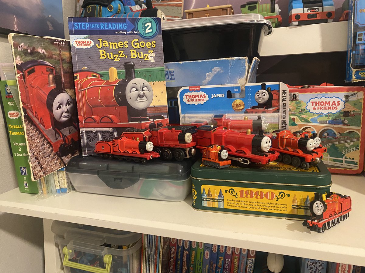 DevinTTTE's tweet photo. James the Red Engine GALORE ❤️ #jamestheredengine #thomasthetankengine #thomasandfriends #ertl #thomascollection https://t.co/c67ZWSf1tB