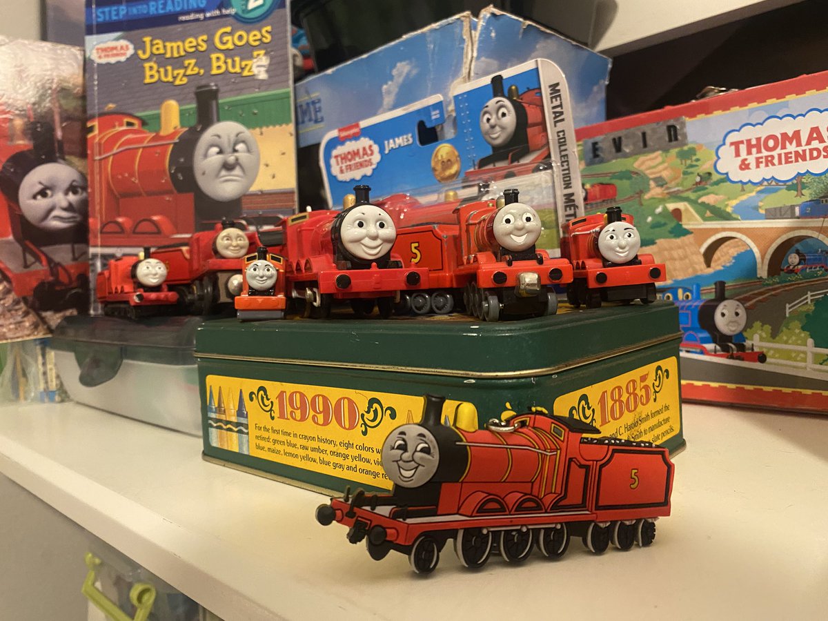 DevinTTTE's tweet photo. James the Red Engine GALORE ❤️ #jamestheredengine #thomasthetankengine #thomasandfriends #ertl #thomascollection https://t.co/c67ZWSf1tB