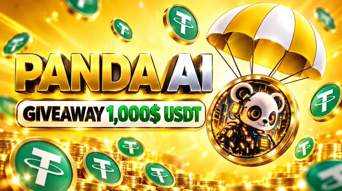PandaAixbnb's tweet photo. 🎉 $1,000 USDT GIVEAWAY — 10 WINNERS! 🎉

We’re giving away $1,000 USDT to 10 lucky winners! 💰🐼

🏆 10 Winners — $100 USDT each
🚀 Follow @PandaAixbnb
🔁 Like & Repost this post
👥 Tag 3 friends
💬 Comment your BNB address

Good luck everyone! 🍀
Let’s grow the PANDA AI community together! 🐼💛

#PANDAI #PandaAI #Giveaway #USDT #BNBChain #CryptoGiveaway