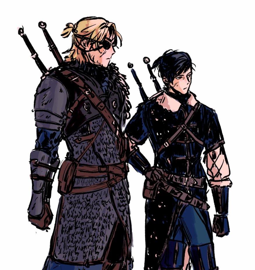twodaysmissing's tweet photo. faerghus four all witchered up (colorized) https://t.co/e4DR77vy7N