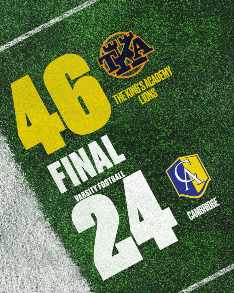 kingsathl's tweet photo. V Football picks up the win on Homecoming!!
#GOLions https://t.co/BR5iJMig9s