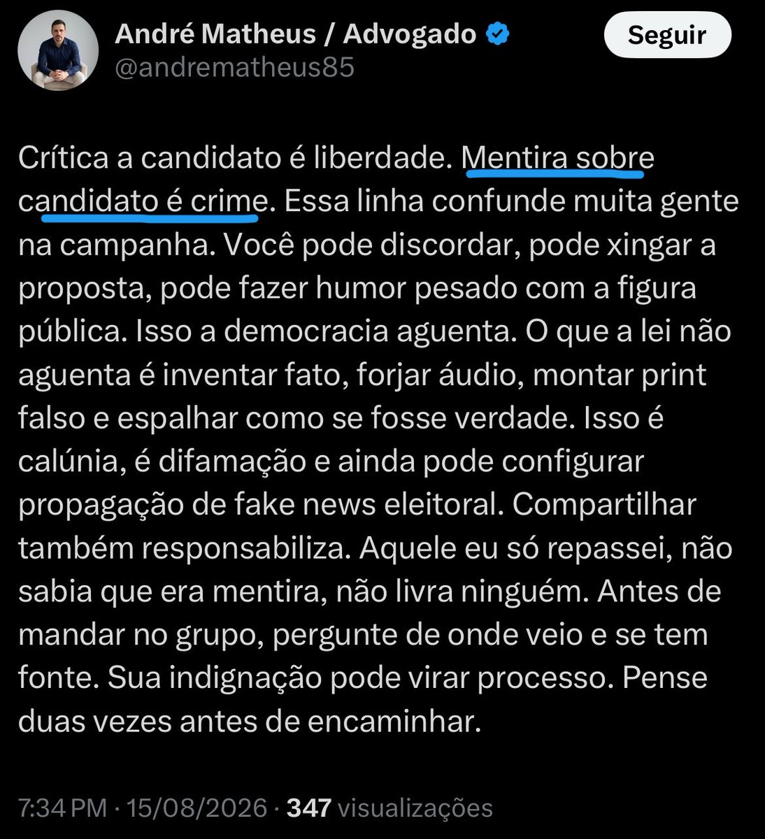 thairizard's tweet photo. O Advogado André Matheus mudou de opinião rapidinho. Ué? https://t.co/u0o04O8udu