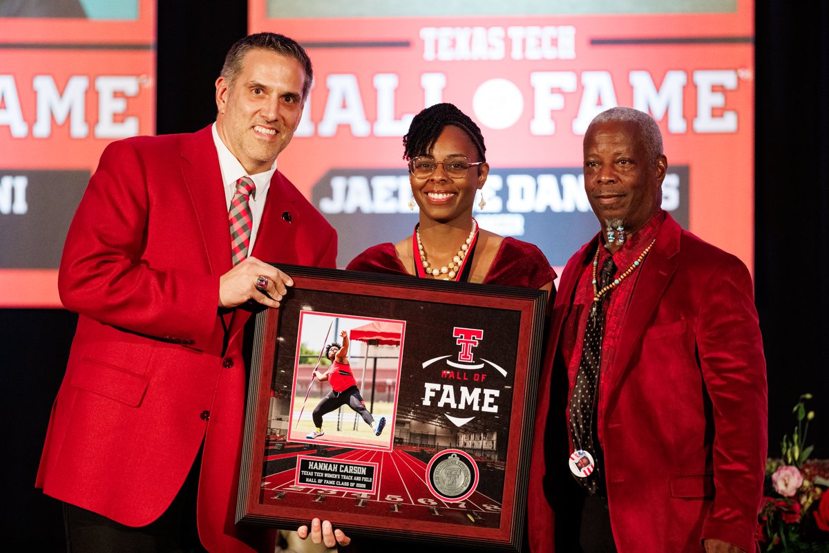 TexasTechTF's tweet photo. Welcome to the @TechAthletics Hall of Fame Bradley and Hannah! https://t.co/R4NttafJkN