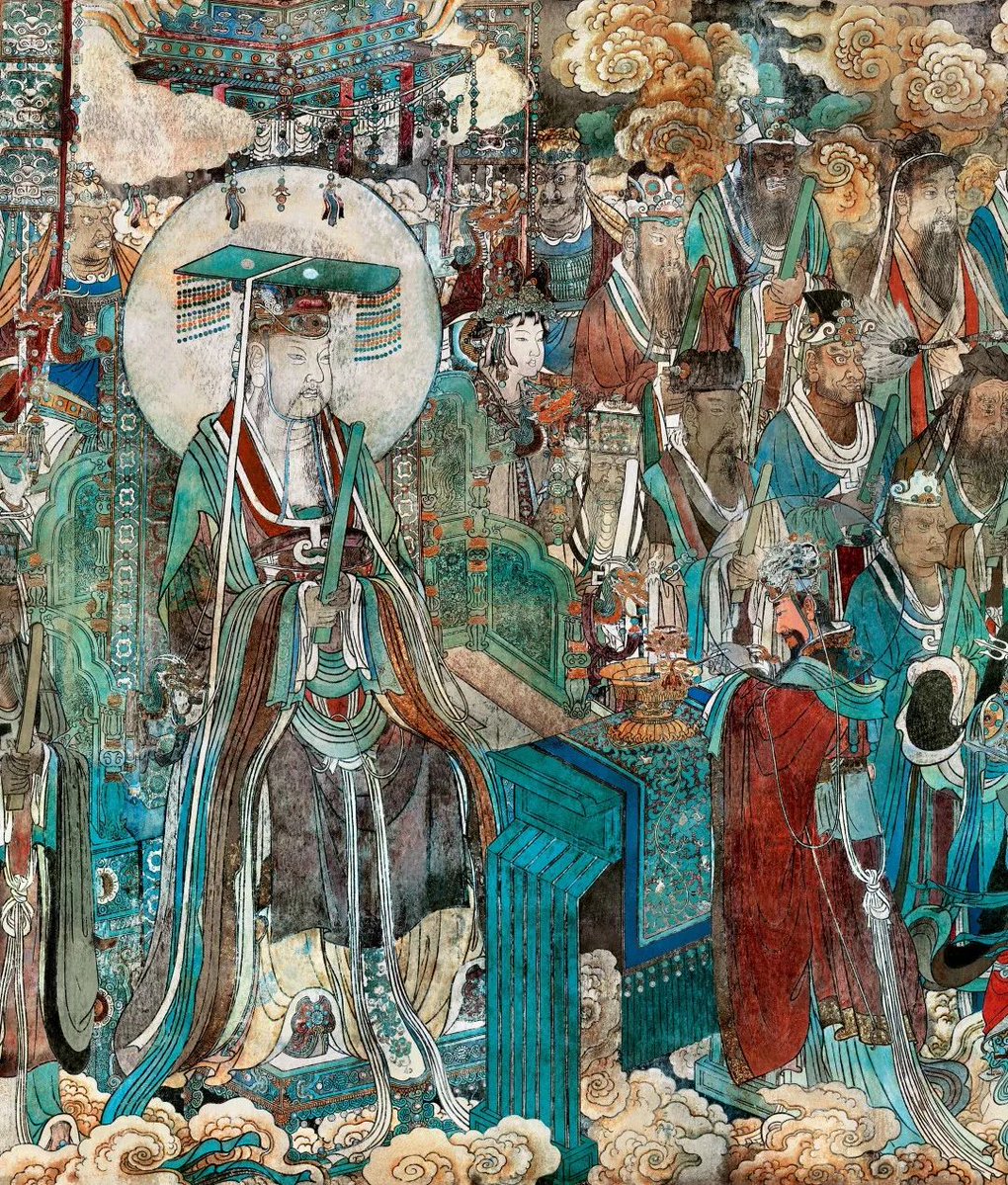 gyong__gyong's tweet photo. [This Daoist monk from Caijia Village’s mural painted a magical Dharma diagram!]， https://t.co/x72FH5E1FA
