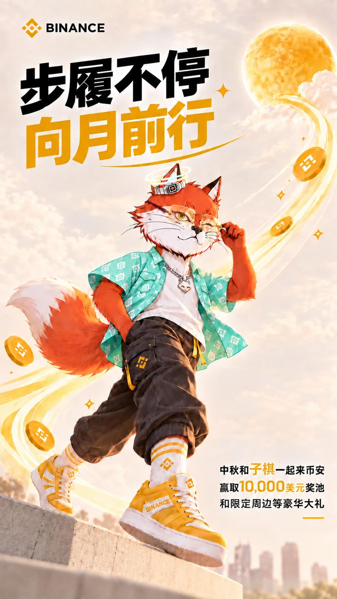 cloakmk's tweet photo. 今年中秋，我有三个愿望：

第一，行情上天；
第二，我别站岗；
第三，抽奖别再喜提“谢谢参与”。

前两个市场不一定配合，第三个可以去币安试试。

9月25日至10月7日，币安开启「中秋登月计划」，完成任务就能参与瓜分10000U，还有170份好礼随机掉落：30双定制中秋鞋、iPhone Duo、Apple Watch、红包和各种周边。

奖品安排得很有逻辑：

抽中鞋，穿着走出回本路；
抽中手机，一边看K线，一边给踏空的朋友发红包；
抽中手表，设置三个闹钟——不追高、不梭哈、不相信“这次不一样”。

至于10000U奖池，我也不贪心，能分一点就行，毕竟在币圈混久了，最大的进步就是：以前想一夜暴富，现在知道见好就收。

币安这张登月船票，我先领了，活动入口：https://t.co/YTM4YiQKO8

祝大家中秋不站岗、抽奖不空军，月亮圆，钱包更圆！#币安中秋登月计划