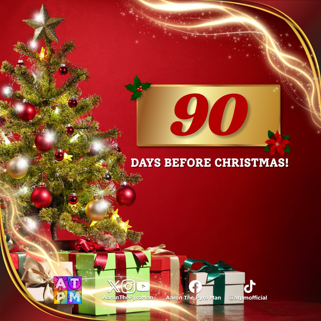 AaronThePyroMan's tweet photo. 90 DAYS LEFT BEFORE CHRISTMAS! 🎄☃️⭐

#christmasiscoming #christmascountdown https://t.co/X34Rgsy8qu