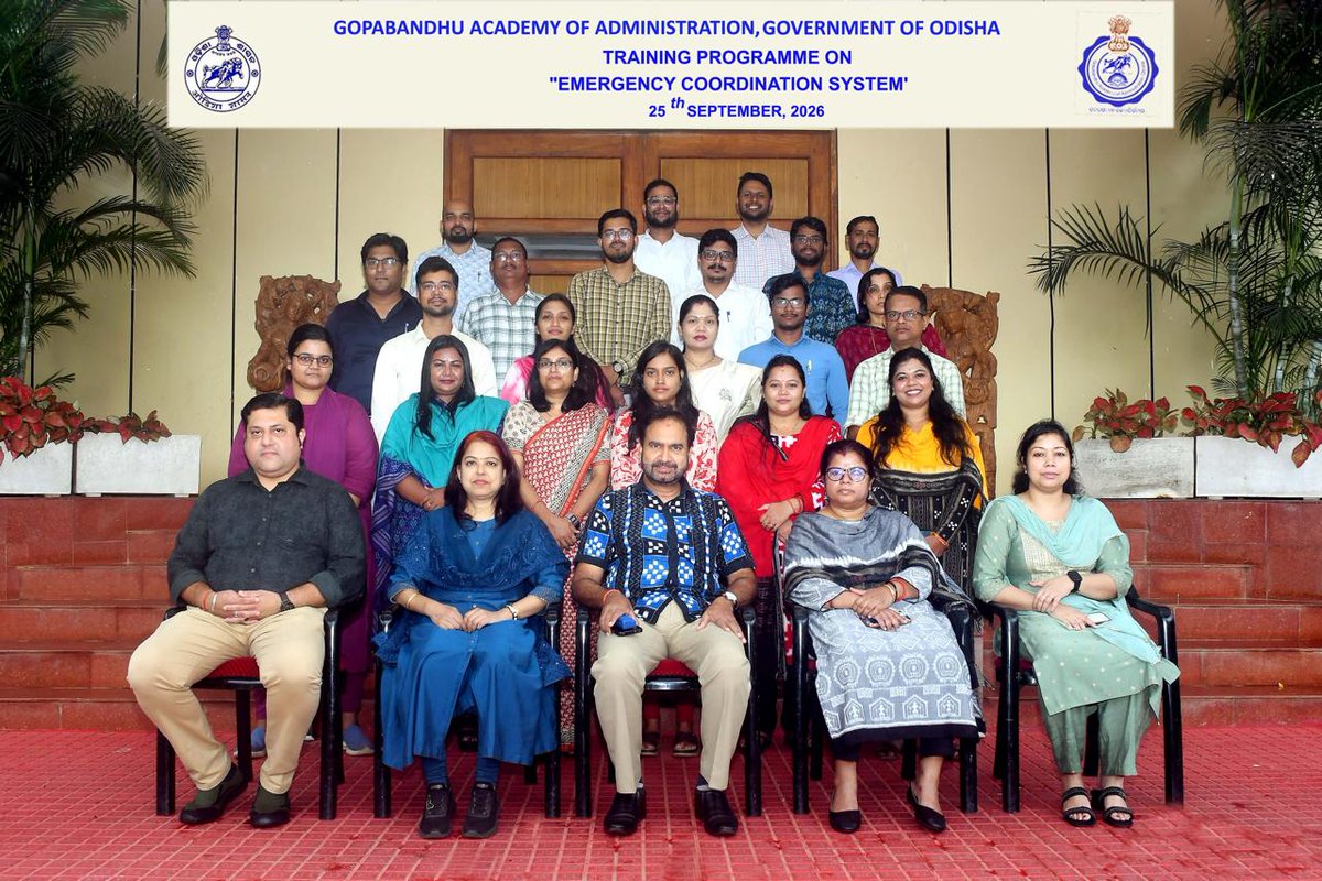 gopabandhuacad1's tweet photo. Strengthening Emergency Preparedness through Effective Coordination

The Gopabandhu Academy of Administration, GoO, successfully conducted a training programme on ’Emergency Coordination System” today, sponsored by the DoPT, GoI. 

The programme focused on strengthening inter-agency coordination, effective communication, rapid decision-making, and seamless resource mobilization during emergency situations.

The programme reinforced the importance of a coordinated, responsive and resilient emergency management system for effective public service delivery.

#GAA #DoPT #EmergencyCoordination #DisasterManagement #CapacityBuilding
@GovernorOdisha @CMO_Odisha @SecyChief
@DoPTGoI @dept_ga @PCDept_Odisha @IPR_Odisha @rdmodisha @PRDeptOdisha