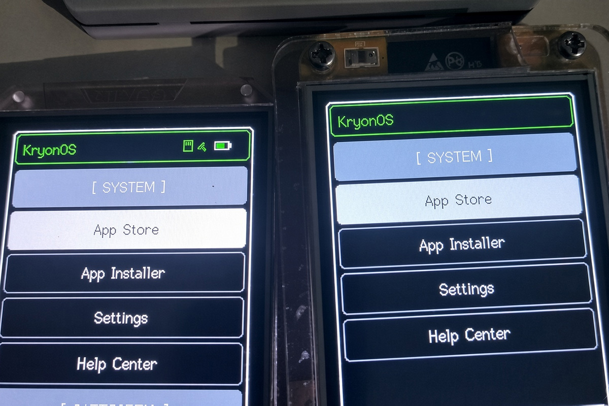 cnxsoft's tweet photo. A JavaScript OS with a GUI for ESP32 targets. 
https://t.co/ORru1kwaQD

KryonOS is a small JavaScript-powered OS that turns a supported ESP32 development board with a touchscreen into a standalone computer with its own graphical interface, application launcher, and file storage.

Applications are written in JavaScript and run on the Duktape 2.x engine. The runtime supports ECMAScript 5.1, along with some ES6 features.