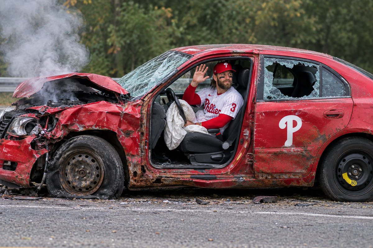 PHILLYFANBRI's tweet photo. "We're in the driver's seat." - Bryce Harper https://t.co/dbWunYoCdd