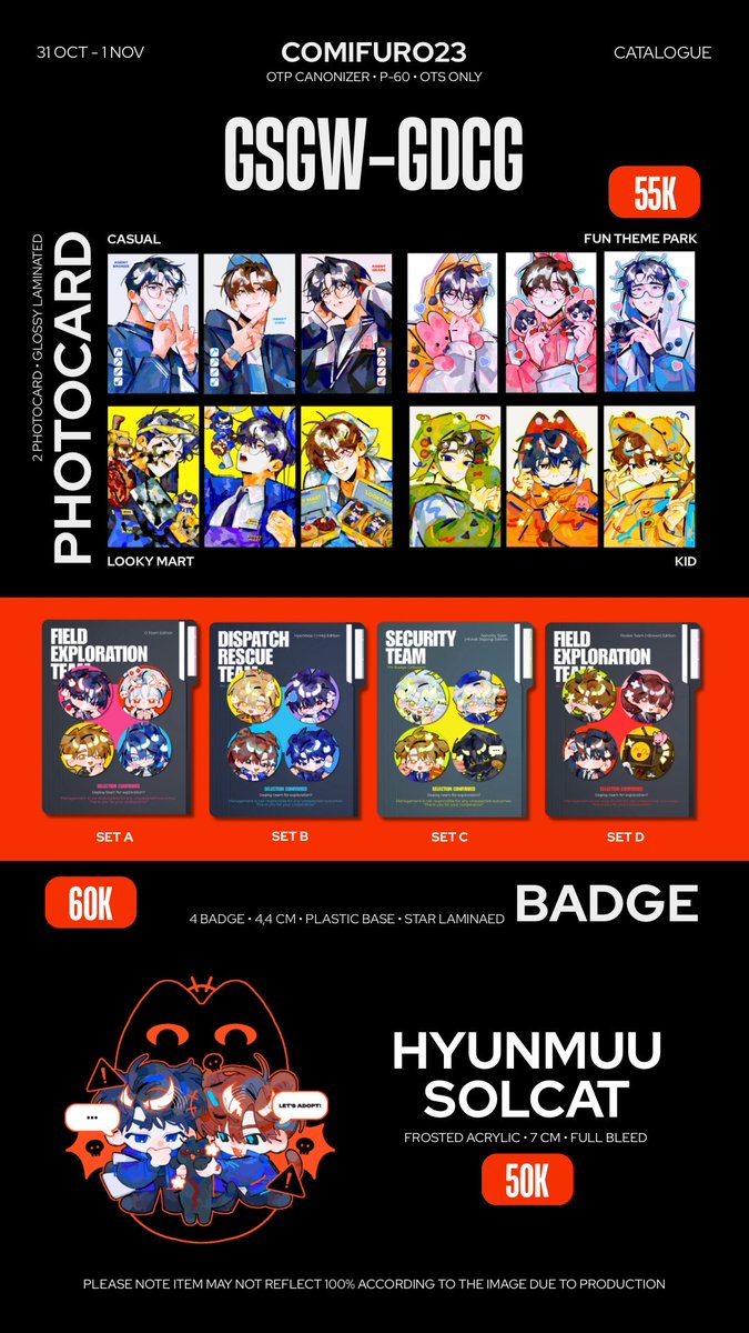 cungie23's tweet photo. [Like and share are really appreciated ⭐]

Cungie #CFXXIII OTS Catalogue! 

🗓 Oct 31-Nov 1 2026
📍 P-60 [ OTP CANONIZER ]
⭐ ALNST, HSR (phaidei), DOD/DMJ, GDCG/GSGW

Thank you!
#cf23catalogue #cf23 https://t.co/QL9eZnzOxs