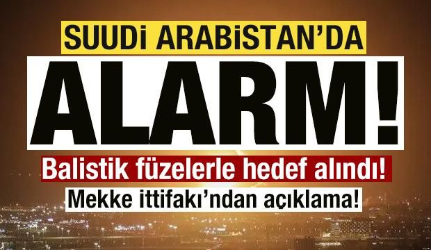 Haber7's tweet photo. Suudi Arabistan'da alarm! Balistik füzelerle hedef alındı! Mekke İttifakı'ndan açıklama! https://t.co/mdnAukYHNC https://t.co/y4Pth29BYT