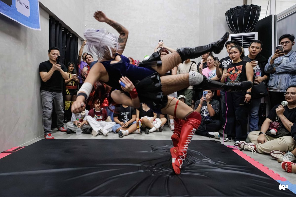 superpeeeee's tweet photo. Part 2 of @pusowrestling Wild Heart is streaming tomorrow on YouTube at 8PM! Don't miss my CWE Vixen's Championship Match with @imvernice. It was a tough one, but we powered through, super friends! 🦸‍♀️✨

#PinoyWrestling 🇵🇭 #PinayWrestling
📸 @ellyphantart https://t.co/t7v9SA1f8R