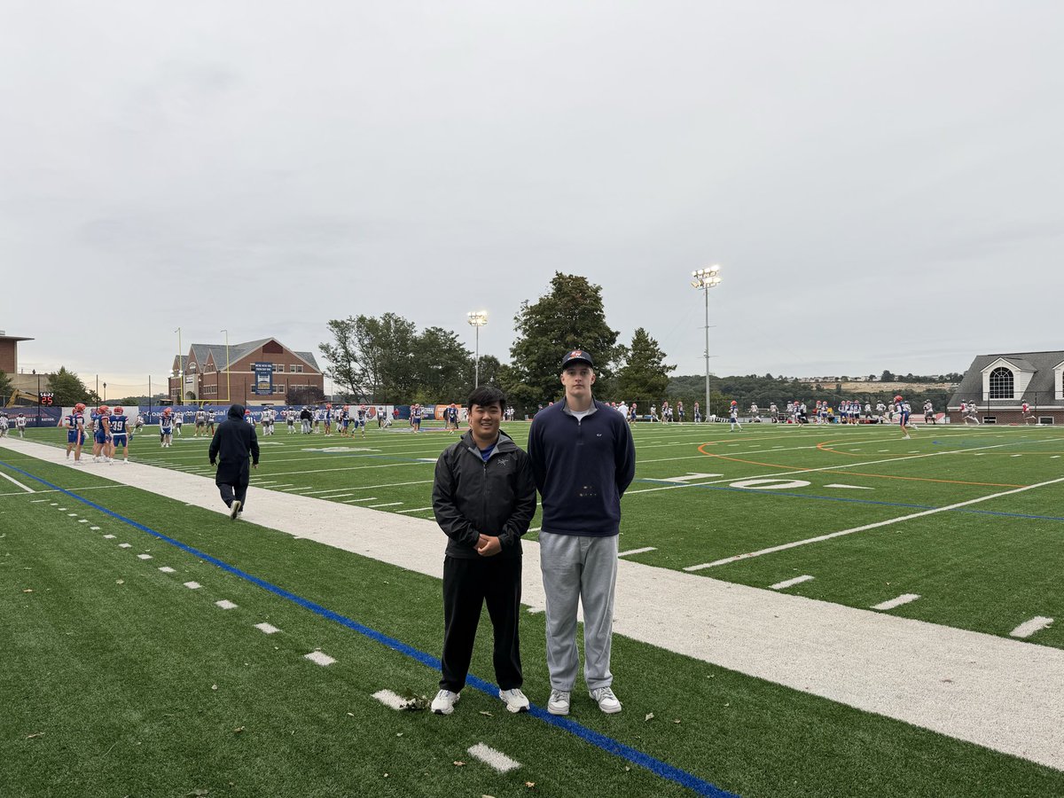 JacobPark29's tweet photo. Great game day visit at the Coast Guard Academy! Thank you, Coach Grant and Coach Wells, for your time and hospitality. ⚓🏈
#USCGA #GoBears #CoastGuardFootball #CoastGuardAcademy
@CGrant721508 @CoachJBWells @ColeCarmical https://t.co/hnjdTpnhpN