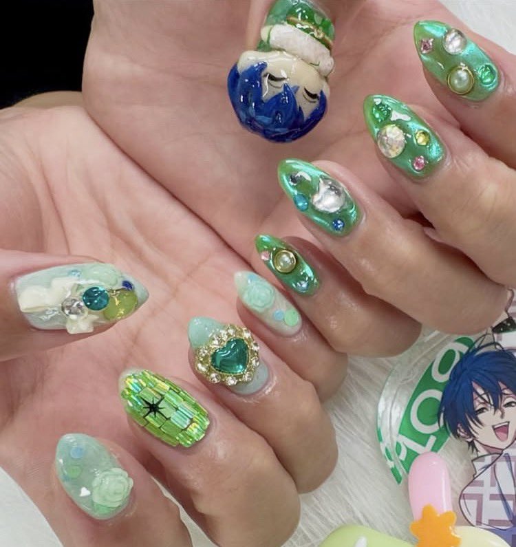 charlemkoenji's tweet photo. 🍀｡*✧🍸
　
イメージネイル+お持ち込みパーツ

misa🐾　

ご予約はプロフィール欄のホットペッパーよりお待ちしております🙇‍♀️ https://t.co/nofd5RZQI9