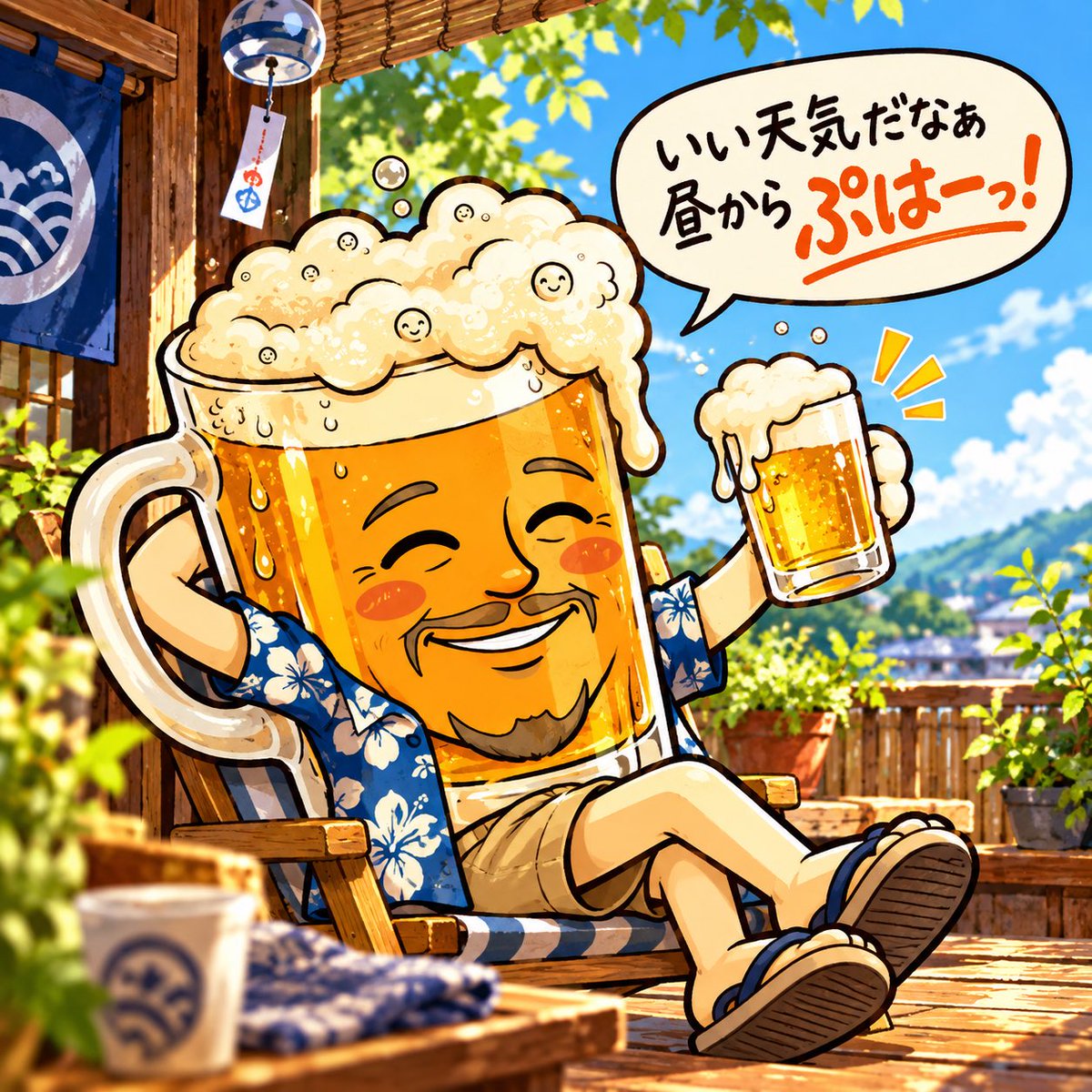 gorimaruo33's tweet photo. いい天気だなぁ、昼からぷはーっ！🍺 こういう日はやっぱり外の空気を感じながらが一番。 #昼飲み #お昼ごはん #晩酌 https://t.co/QZy7vqhgyZ