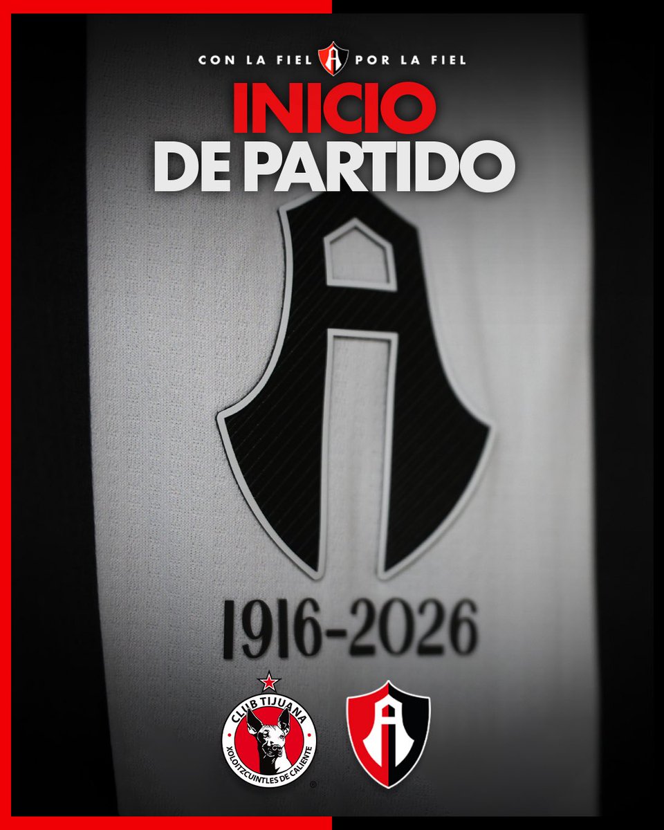 AtlasFC's tweet photo. 1’ | @Xolos 0 -0 Atlas FC  

Inician los 90’ en la frontera 👊🏻

ARRIBA LA AKD 🦊

#ParaLaFielPorLaFielYConLaFiel https://t.co/c7m99RPgmc