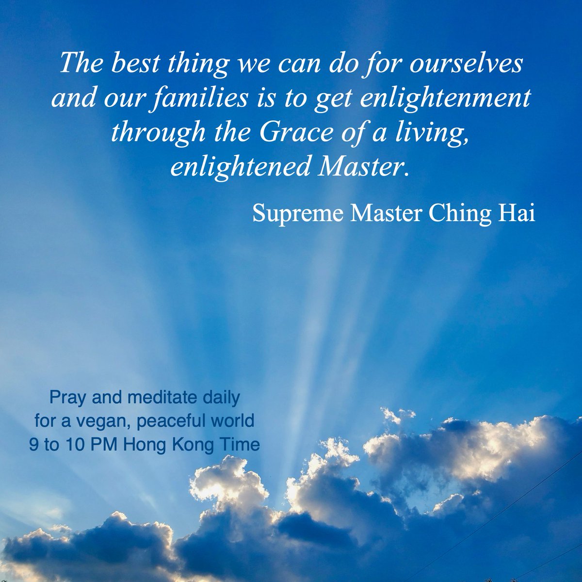 BScavullo's tweet photo. The best thing we can do for ourselves and our families is to get enlightenment through the Grace of a living, enlightened Master. https://t.co/WBsky2YTAf